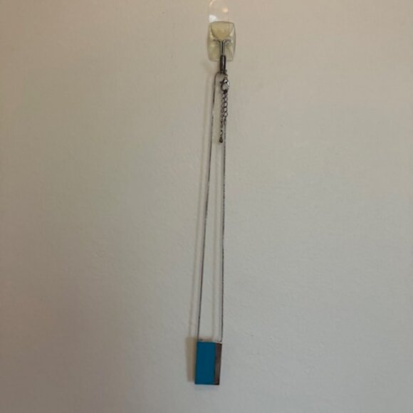 Cool Blue Silver Metal Necklace - Picture 6 of 6